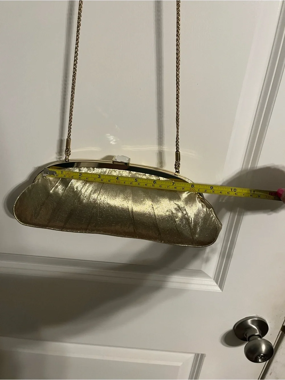 Kate Landry Metallic Gold Evening Clutch